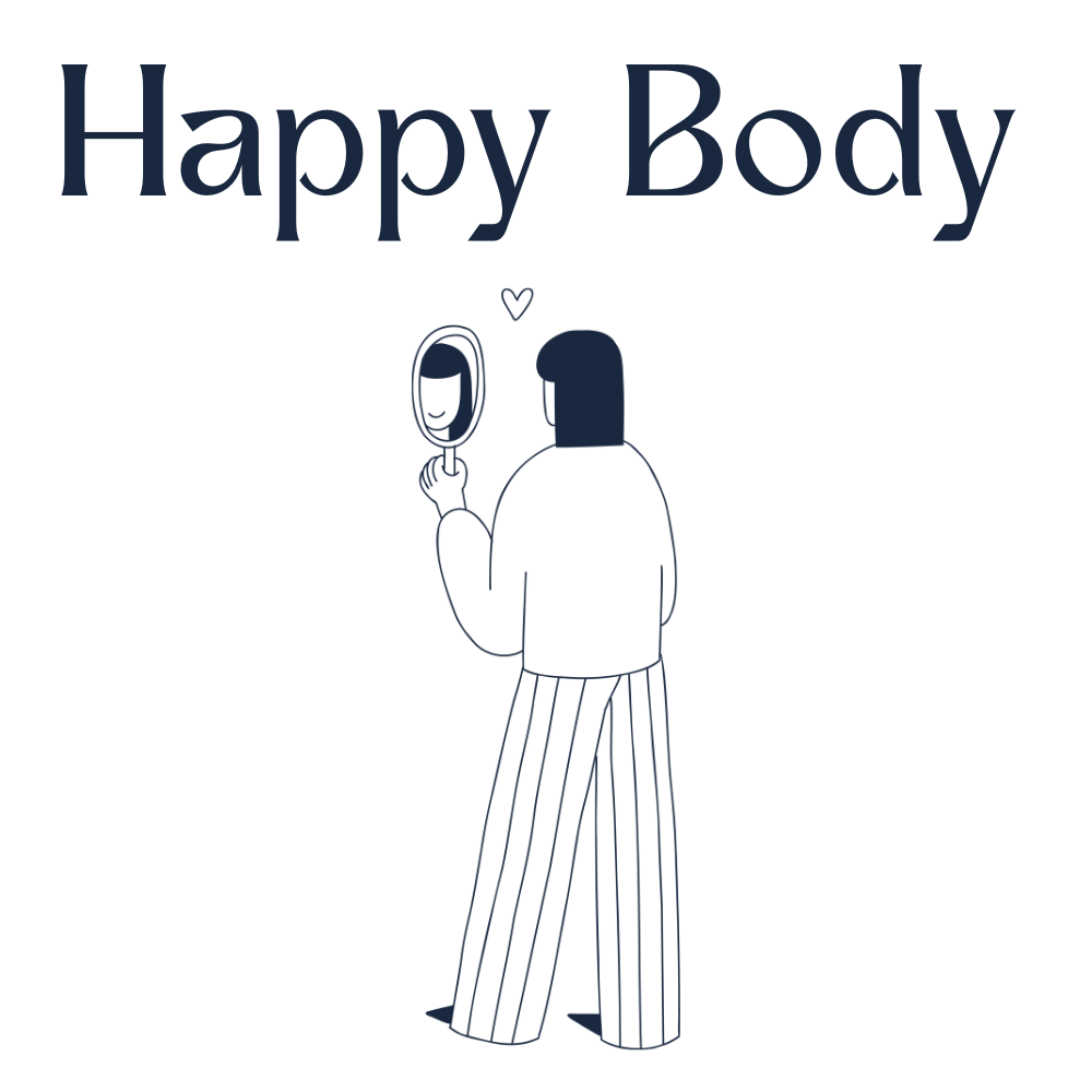 logo happy body bleu